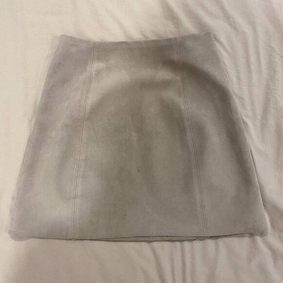 Babaton Hopper Skirt: Suede Mini Skirt - Picture 3 of 4